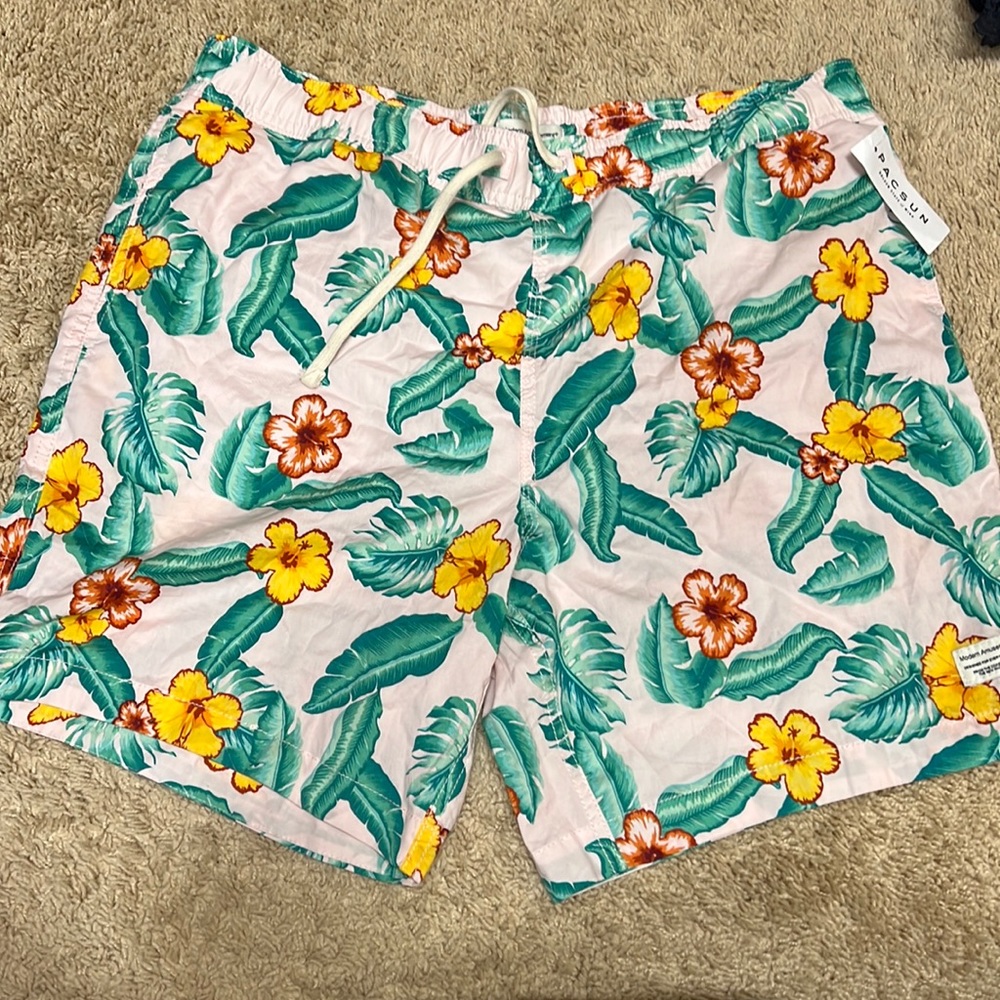 Modern amusement floral swim shorts